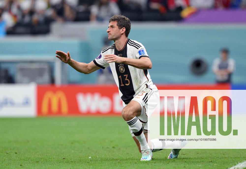 FOOTBALL WORLD CUP 2022 PRE-ROUND GROUP E Costa Rica Germany 01 12 2022 Thomas Mueller Germany disappointed on the ground