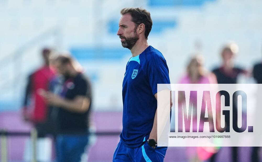 Mandatory Credit: Photo by Javier Garcia Shutterstock (13646877b) Gareth Southgate manager of England England Training, FIFA World Cup, WM, Weltmeisterschaft, Fussball 2022, Football, Al Wakrah Sports Complex, Al Wakrah, Qatar - 03 Dec 2022 Editorial Use Only England Training, FIFA World Cup 2022, Football, Al Wakrah Sports Complex, Al Wakrah, Qatar - 03 Dec 2022 Editorial Use Only