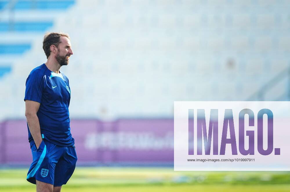 Mandatory Credit: Photo by Javier Garcia Shutterstock (13646877e) Gareth Southgate manager of England England Training, FIFA World Cup, WM, Weltmeisterschaft, Fussball 2022, Football, Al Wakrah Sports Complex, Al Wakrah, Qatar - 03 Dec 2022 Editorial Use Only England Training, FIFA World Cup 2022, Football, Al Wakrah Sports Complex, Al Wakrah, Qatar - 03 Dec 2022 Editorial Use Only
