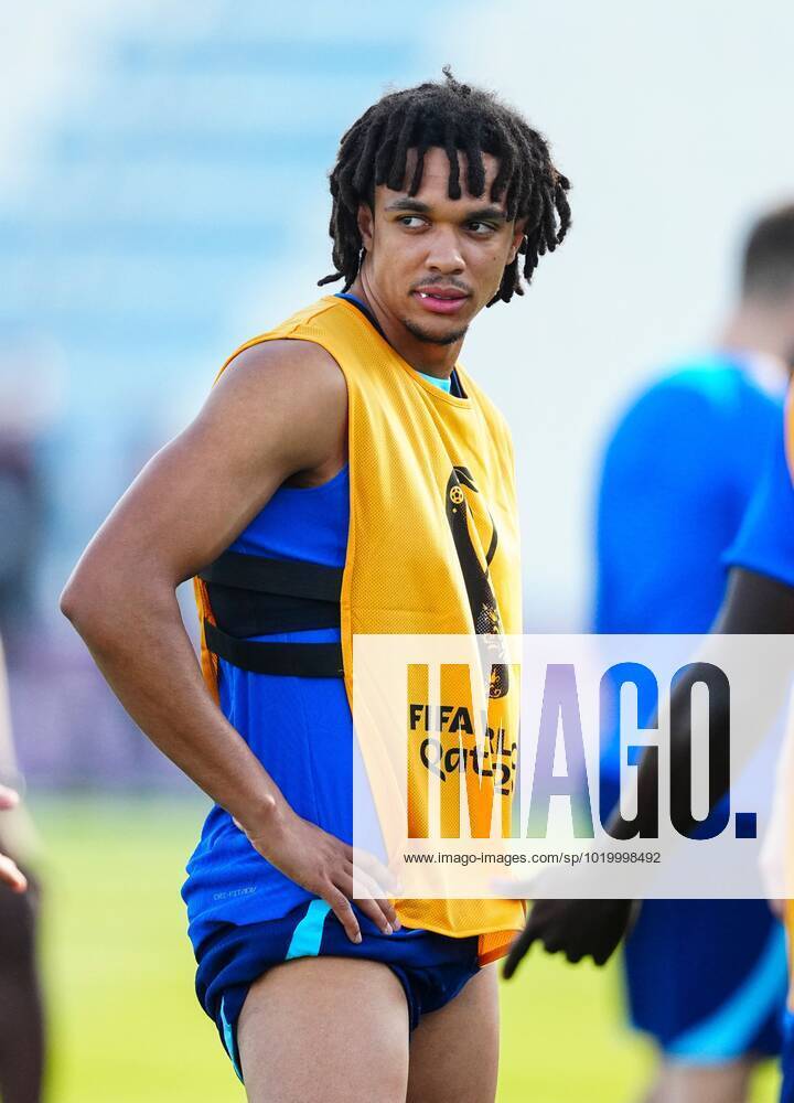 Mandatory Credit: Photo by Javier Garcia Shutterstock (13646877t) Trent Alexander-Arnold of England England Training, FIFA World Cup, WM, Weltmeisterschaft, Fussball 2022, Football, Al Wakrah Sports Complex, Al Wakrah, Qatar - 03 Dec 2022 Editorial Use Only England Training, FIFA World Cup 2022, Football, Al Wakrah Sports Complex, Al Wakrah, Qatar - 03 Dec 2022 Editorial Use Only