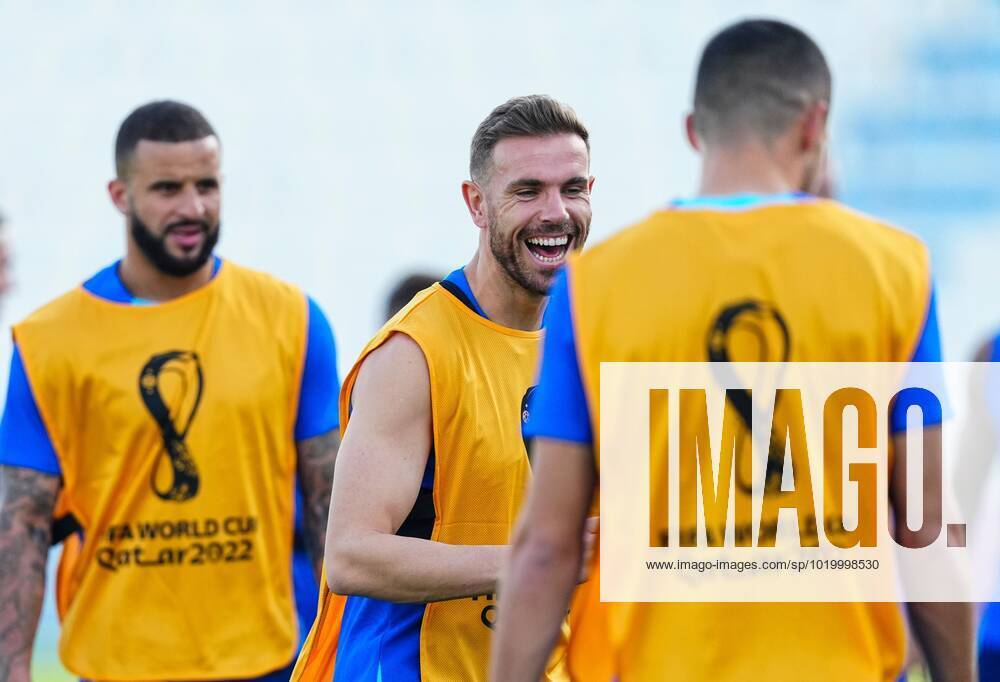 Mandatory Credit: Photo by Javier Garcia Shutterstock (13646877ah) Jordan Henderson of England (centre) England Training, FIFA World Cup, WM, Weltmeisterschaft, Fussball 2022, Football, Al Wakrah Sports Complex, Al Wakrah, Qatar - 03 Dec 2022 Editorial Use Only England Training, FIFA World Cup 2022, Football, Al Wakrah Sports Complex, Al Wakrah, Qatar - 03 Dec 2022 Editorial Use Only