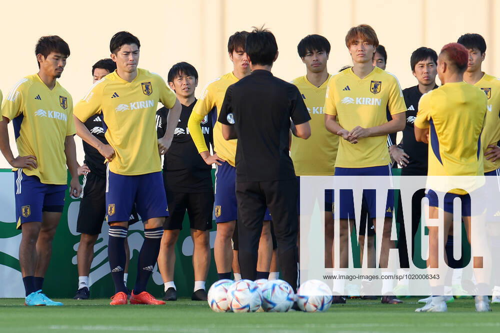 Japan Training Session - FIFA World Cup, WM, Weltmeisterschaft, Fussball Qatar 2022 Players of Japan during Japan training session at Al Sadd SC training center in Doha, Qatar on December 03, 2022. IgorxKralj PIXSELL
