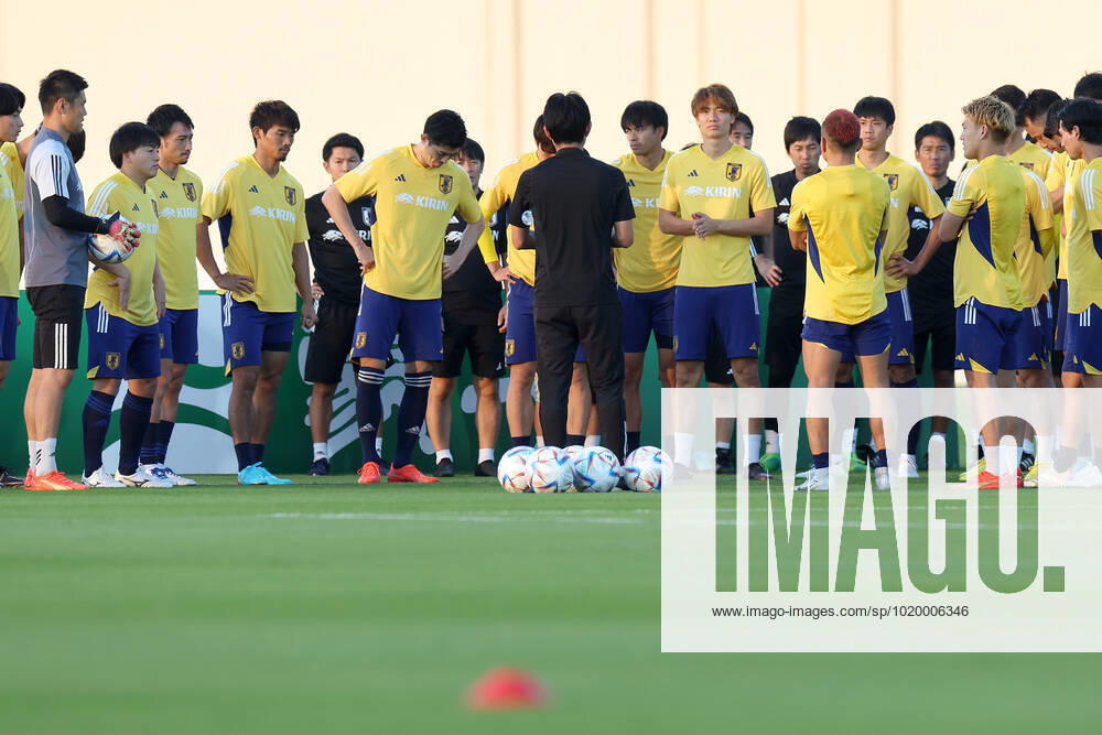 Japan Training Session - FIFA World Cup, WM, Weltmeisterschaft, Fussball Qatar 2022 Players of Japan during Japan training session at Al Sadd SC training center in Doha, Qatar on December 03, 2022. IgorxKralj PIXSELL