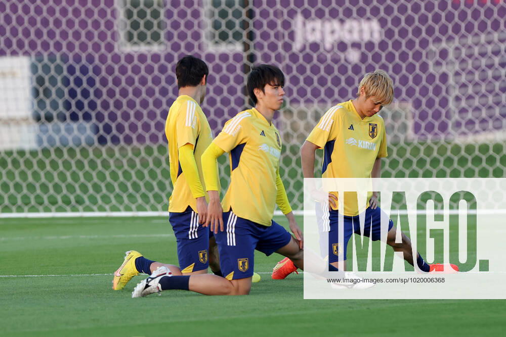 Japan Training Session - FIFA World Cup, WM, Weltmeisterschaft, Fussball Qatar 2022 Players of Japan during Japan training session at Al Sadd SC training center in Doha, Qatar on December 03, 2022. IgorxKralj PIXSELL