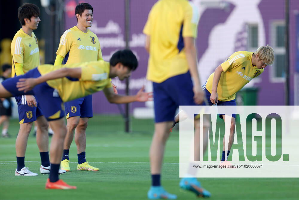 Japan Training Session - FIFA World Cup, WM, Weltmeisterschaft, Fussball Qatar 2022 Players of Japan during Japan training session at Al Sadd SC training center in Doha, Qatar on December 03, 2022. IgorxKralj PIXSELL