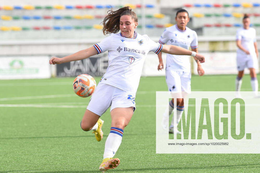 Italy: Serie A - Women Pomigliano Calcio vs UC Sampdoria Alice Regazzoli AC Sampdoria in action the Serie A Women Between Pomigliano Calcio v UC Sampdoria at Stadio Comunale Palma Campania Pomigliano Calcio win 1-0 Palma Campania Italy