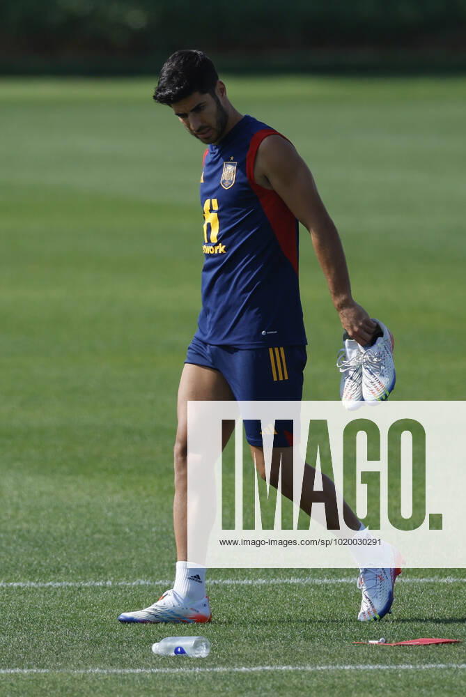 Spain s player Marcos Asensio during a training session of the Spanish team in Doha, Qatar, 04 December 2022. Spain will face Morocco in their FIFA World Cup, WM, Weltmeisterschaft, Fussball 2022 round of 16 soccer match on 06 December 2022. FIFA World Cup 2022 - Spain training !ACHTUNG: NUR REDAKTIONELLE NUTZUNG!