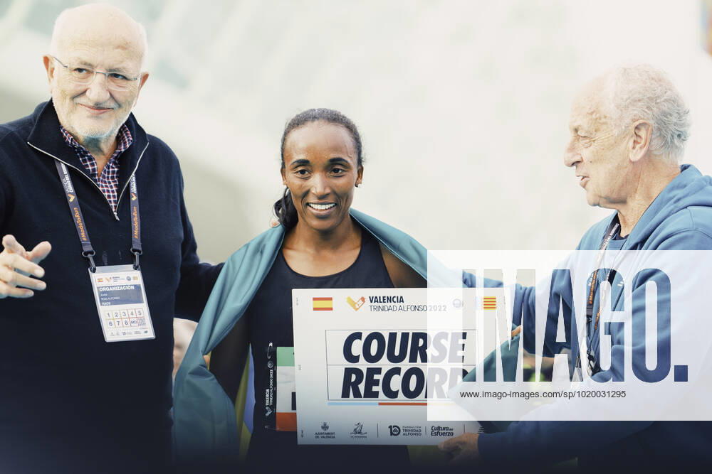 42th Valencia Marathon Trinidad Alfonso 2022 Valencia, 04 12 2022 Womens winner Amane Beriso Shankule ETH at the 42th Valencia Marathon Trinidad Alfonso 2022 on 04 12 2022