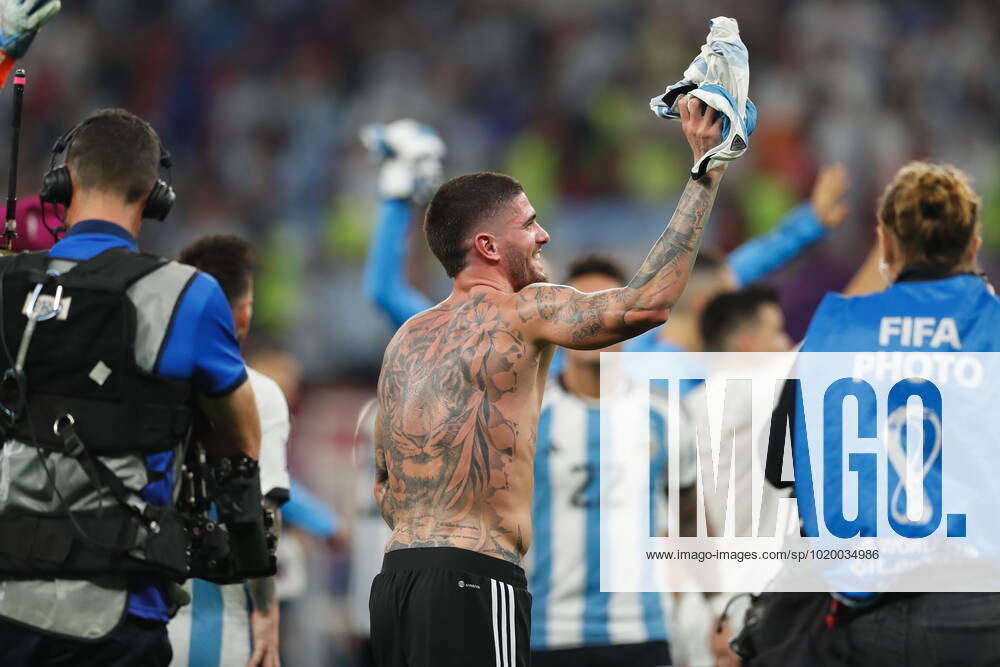 Rodrigo De Paul (ARG), DECEMBER 3, 2022 - Football Soccer : Rodrigo De Paul celebrate after winning FIFA World Cup, WM, Weltmeisterschaft, Fussball 2022 Round of16 match between Argentina 2-1 Australia at the Ahmad Bin Ali Stadium in Al Rayyan, Qatar. Noxthirdxpartyxsales (205491795)