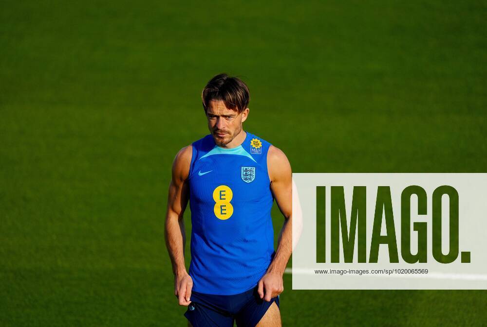 Mandatory Credit: Photo by Javier Garcia Shutterstock (13649416l) Jack Grealish of England England Training, FIFA World Cup, WM, Weltmeisterschaft, Fussball 2022, Football, Al Wakrah Sports Complex, Al Wakrah, Qatar - 05 Dec 2022 Editorial Use Only England Training, FIFA World Cup 2022, Football, Al Wakrah Sports Complex, Al Wakrah, Qatar - 05 Dec 2022 Editorial Use Only
