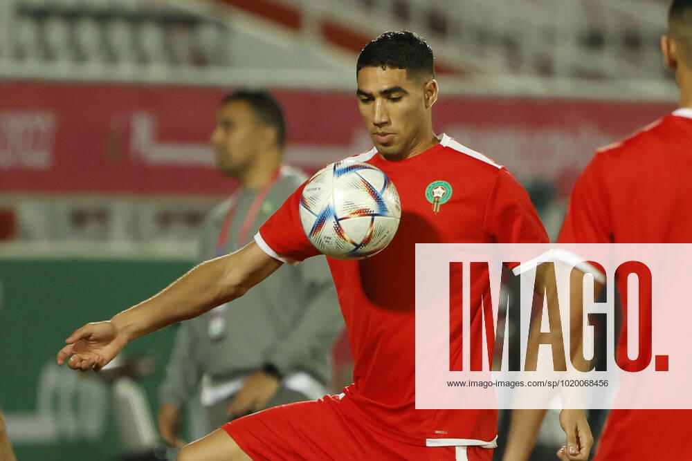 Morocco s defender Acharf Hakimi takes part in a training session of the team held at Doha, Qatar, 05 December 2022. Marruecos will face Spain on the upcoming 06 December in a round of 16 soccer match of the Qatar 2022 World Cup. Morocco s training session !ACHTUNG: NUR REDAKTIONELLE NUTZUNG!