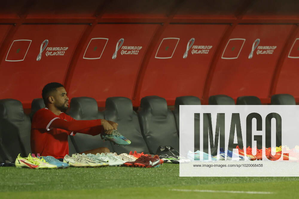Morocco s striker Youssef En-Nesyri takes part in a training session of the team held at Doha, Qatar, 05 December 2022. Marruecos will face Spain on the upcoming 06 December in a round of 16 soccer match of the Qatar 2022 World Cup. Morocco s training session !ACHTUNG: NUR REDAKTIONELLE NUTZUNG!