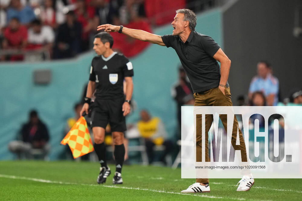QAT: Morocco v Spain. FIFA World Cup, WM, Weltmeisterschaft, Fussball Qatar 2022 Spain head coach Luis Enrique Martinez during the FIFA World Cup Qatar 2022 match, Round of 16, between Morocco v Spain played at Education City Stadium on Dec 6, 2022 in Doha, Qatar.