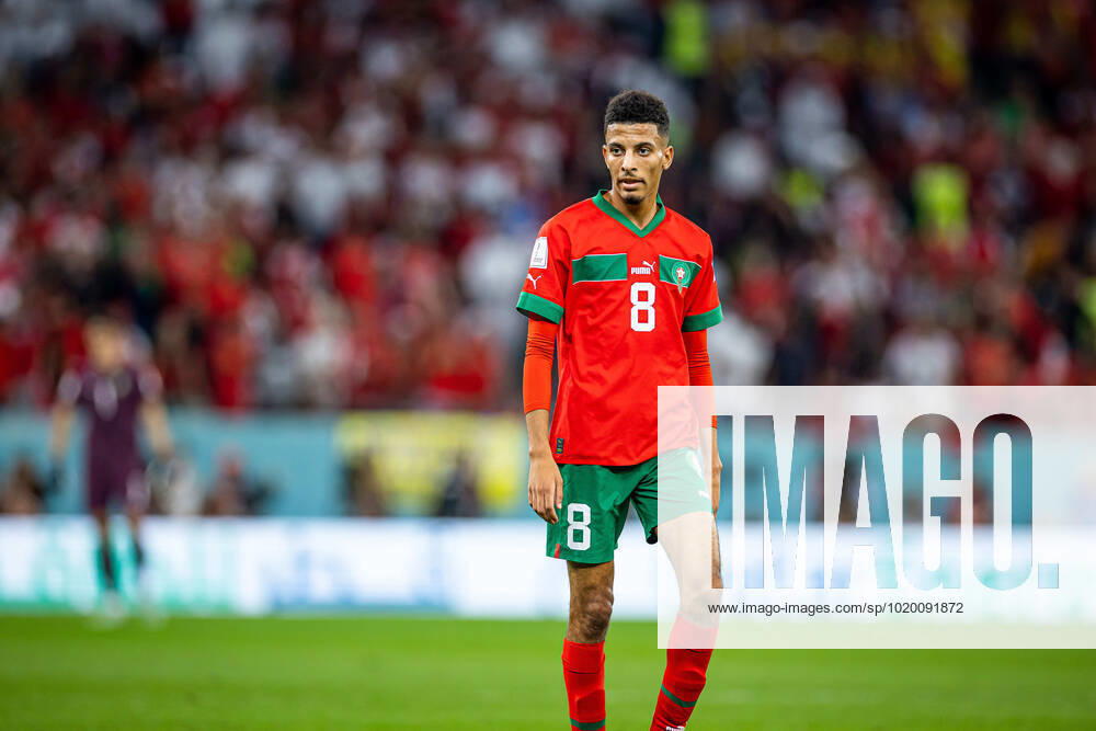 KATAR, EDUCATION CITY STADIUM, PILKA NOZNA MISTRZOSTWA SWIATA W PILCE NOZNEJ KATAR 2022 ( FIFA World Cup, WM, Weltmeisterschaft, Fussball QATAR 2022 ) ROUND OF SIXTEEN 1 8 FINALU 1 8 FINAL MECZ MAROKO - HISZPANIA GAME MOROCCO - SPAIN NZ AZZEDINE OUNAHI FOTO LUKASZ SKWIOT CYFRASPORT NEWSPIX.PL --- Newspix.pl 20221206CSLS034