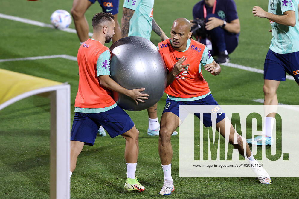 Brazil Training Session - FIFA World Cup, WM, Weltmeisterschaft, Fussball Qatar 2022 Fabinho of Brazil during Brazil training session at Al Arabi SC Stadium in Doha, Qatar on December 6, 2022. GoranxStanzl PIXSELL