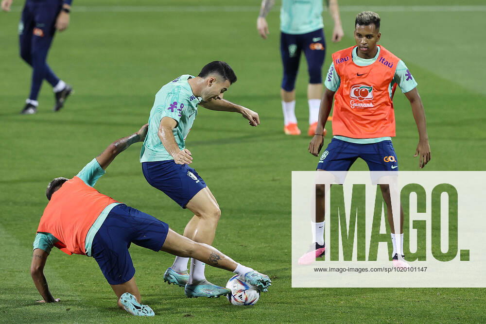 Brazil Training Session - FIFA World Cup, WM, Weltmeisterschaft, Fussball Qatar 2022 Players of Brazil during Brazil training session at Al Arabi SC Stadium in Doha, Qatar on December 6, 2022. GoranxStanzl PIXSELL