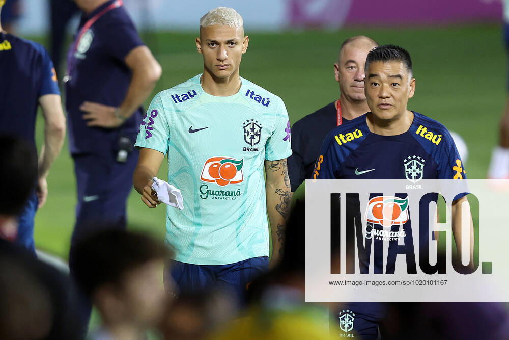 Brazil Training Session - FIFA World Cup, WM, Weltmeisterschaft, Fussball Qatar 2022 Richarlison of Brazil during Brazil training session at Al Arabi SC Stadium in Doha, Qatar on December 6, 2022. GoranxStanzl PIXSELL