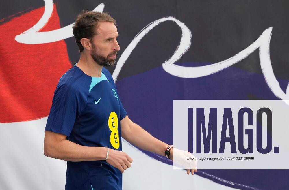 Mandatory Credit: Photo by Dave Shopland Shutterstock (13652017b) Manager Gareth Southgate England Training and press conference, PK, Pressekonferenz FIFA World Cup, WM, Weltmeisterschaft, Fussball 2022, Football, Al Wakrah Sports Complex, Al Wakrah, Qatar - 07 Dec 2022 Editorial Use Only England Training and Press Conference, FIFA World Cup 2022, Football, Al Wakrah Sports Complex, Al Wakrah, Qatar - 07 Dec 2022 Editorial Use Only