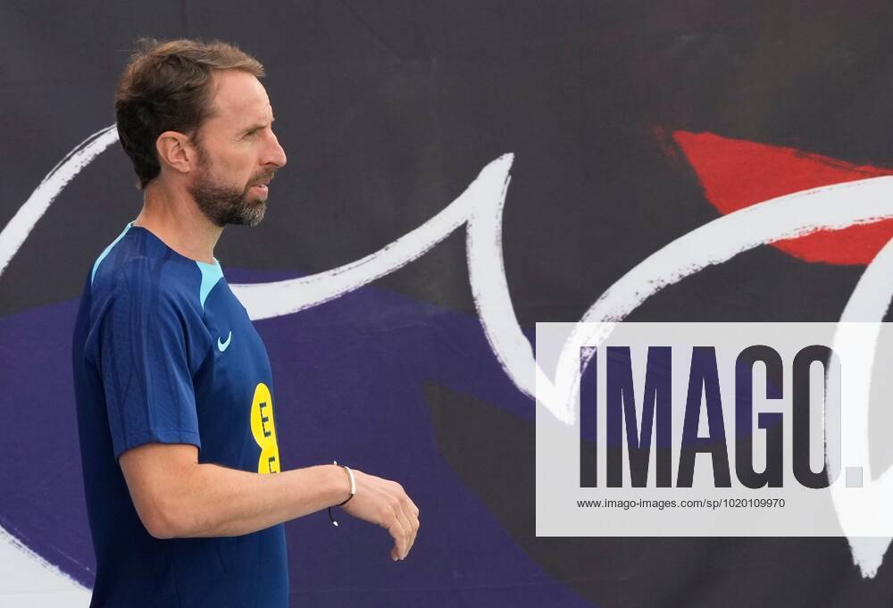 Mandatory Credit: Photo by Dave Shopland Shutterstock (13652017c) Manager Gareth Southgate England Training and press conference, PK, Pressekonferenz FIFA World Cup, WM, Weltmeisterschaft, Fussball 2022, Football, Al Wakrah Sports Complex, Al Wakrah, Qatar - 07 Dec 2022 Editorial Use Only England Training and Press Conference, FIFA World Cup 2022, Football, Al Wakrah Sports Complex, Al Wakrah, Qatar - 07 Dec 2022 Editorial Use Only