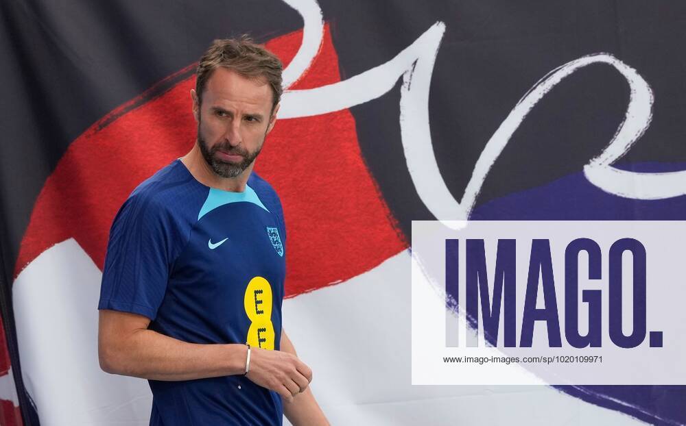 Mandatory Credit: Photo by Dave Shopland Shutterstock (13652017d) Manager Gareth Southgate England Training and press conference, PK, Pressekonferenz FIFA World Cup, WM, Weltmeisterschaft, Fussball 2022, Football, Al Wakrah Sports Complex, Al Wakrah, Qatar - 07 Dec 2022 Editorial Use Only England Training and Press Conference, FIFA World Cup 2022, Football, Al Wakrah Sports Complex, Al Wakrah, Qatar - 07 Dec 2022 Editorial Use Only