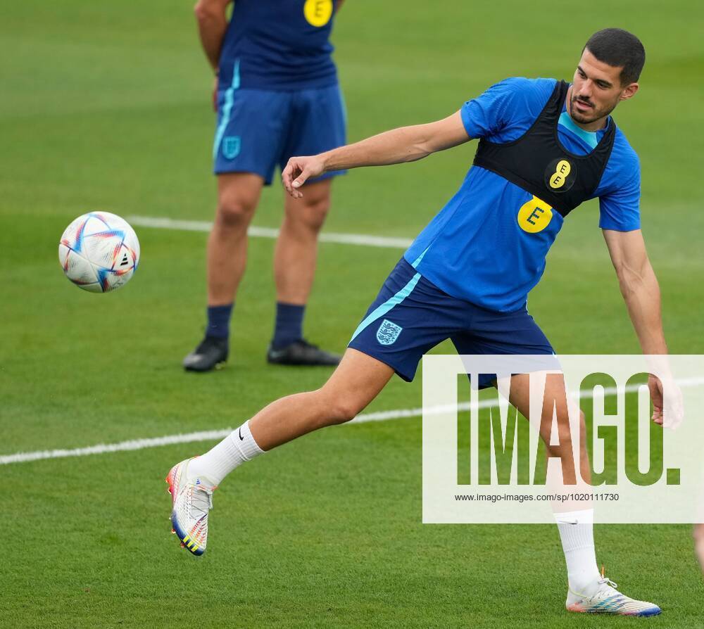 Mandatory Credit: Photo by Dave Shopland Shutterstock (13652017ca) Conor Coady of England England Training and press conference, PK, Pressekonferenz FIFA World Cup, WM, Weltmeisterschaft, Fussball 2022, Football, Al Wakrah Sports Complex, Al Wakrah, Qatar - 07 Dec 2022 Editorial Use Only England Training and Press Conference, FIFA World Cup 2022, Football, Al Wakrah Sports Complex, Al Wakrah, Qatar - 07 Dec 2022 Editorial Use Only