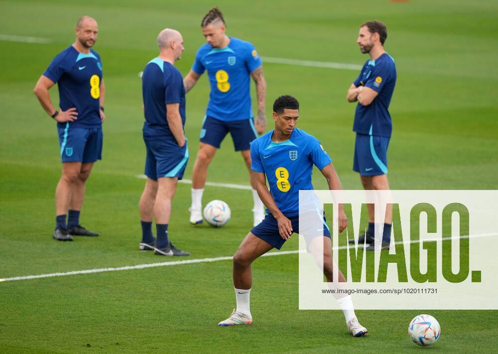Mandatory Credit: Photo by Dave Shopland Shutterstock (13652017cb) Jude Bellingham of England England Training and press conference, PK, Pressekonferenz FIFA World Cup, WM, Weltmeisterschaft, Fussball 2022, Football, Al Wakrah Sports Complex, Al Wakrah, Qatar - 07 Dec 2022 Editorial Use Only England Training and Press Conference, FIFA World Cup 2022, Football, Al Wakrah Sports Complex, Al Wakrah, Qatar - 07 Dec 2022 Editorial Use Only