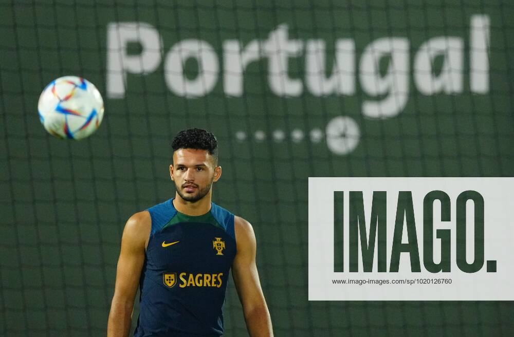 Mandatory Credit: Photo by Javier Garcia Shutterstock (13655708aa) Goncalo Ramos of Portugal during training Portugal Training, FIFA World Cup, WM, Weltmeisterschaft, Fussball 2022, Football, Al Shahaniya SC Training Site, Al Shahaniya, Qatar - 08 Dec 2022 Editorial Use Only Portugal Training, FIFA World Cup 2022, Football, Al Shahaniya SC Training Site, Al Shahaniya, Qatar - 08 Dec 2022 Editorial Use Only