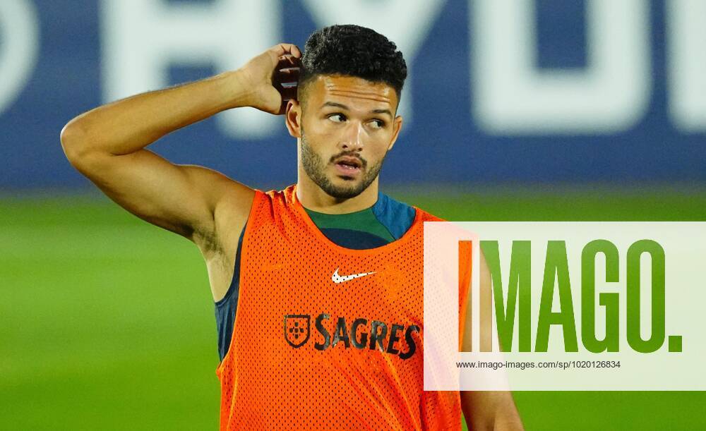 Mandatory Credit: Photo by Javier Garcia Shutterstock (13655708bc) Goncalo Ramos of Portugal during training Portugal Training, FIFA World Cup, WM, Weltmeisterschaft, Fussball 2022, Football, Al Shahaniya SC Training Site, Al Shahaniya, Qatar - 08 Dec 2022 Editorial Use Only Portugal Training, FIFA World Cup 2022, Football, Al Shahaniya SC Training Site, Al Shahaniya, Qatar - 08 Dec 2022 Editorial Use Only