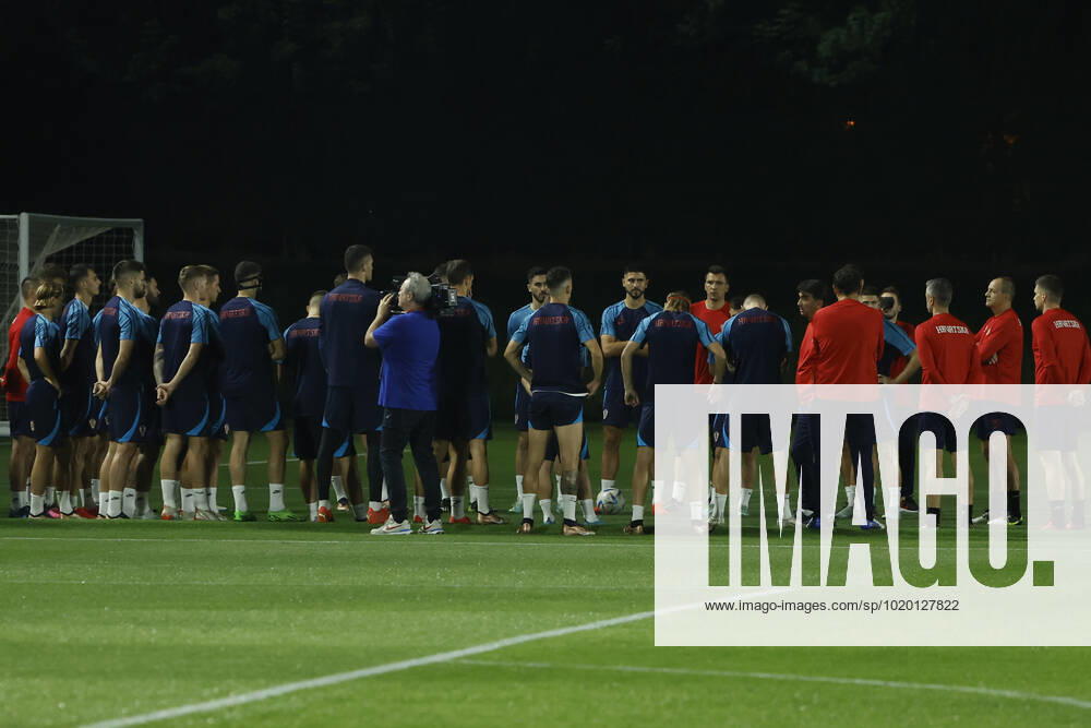 Croatia s players take part in training session held in Doha, Qatar, 08 December 2022. Croatia will face Brazil in their FIFA World Cup, WM, Weltmeisterschaft, Fussball 2022 quarter final soccer match on 09 December. Croatia s training session !ACHTUNG: NUR REDAKTIONELLE NUTZUNG!