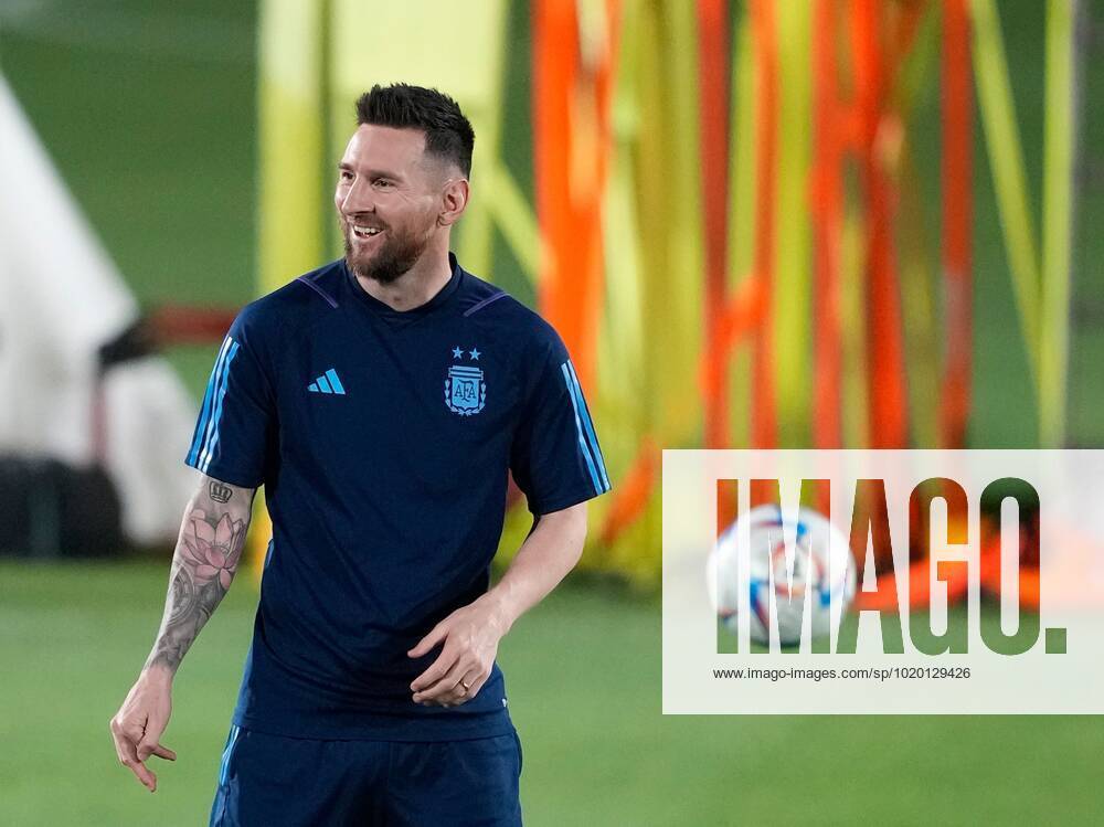 Mandatory Credit: Photo by Dave Shopland Shutterstock (13655703bk) Lionel Messi of Argentina during training session Argentina Training, FIFA World Cup, WM, Weltmeisterschaft, Fussball 2022, Football, Qatar University Training Site, Doha, Qatar - 08 Dec 2022 Editorial Use Only Argentina Training, FIFA World Cup 2022, Football, Qatar University Training Site, Doha, Qatar - 08 Dec 2022 Editorial Use Only