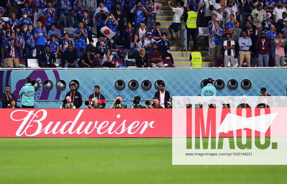 FOOTBALL World Cup 2022 PRE-ROUND ROUND GROUP C Germany Japan 23 11 2022 Overview of the Khalifa International Stadium with the Budweiser advertising banner