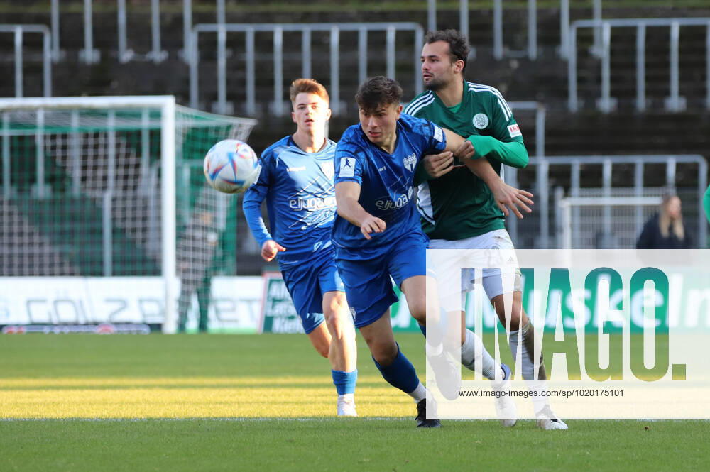 Football, Men, Regionalliga Südwest, Season 2022 2023, FC 08 Homburg SGV Freiberg, Fabian Eisele FC 08 Homburg , Adrien Koudelka SGV Freiberg Homburg Waldstadion Homburg Germany EN