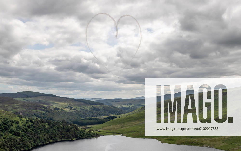 Red Bull Matadors Aerobatic Display Over The East Coast of Ireland 2 7 2020 Pictured today at Lough Tay, the Red Bull Matadors piloted by Paul Bonhomme & Steve Jones, took to the skies to perform a thrilling aerobatic display along the east coast of Ireland GivesYouWings The Red Bull Matadors 2 7 2020