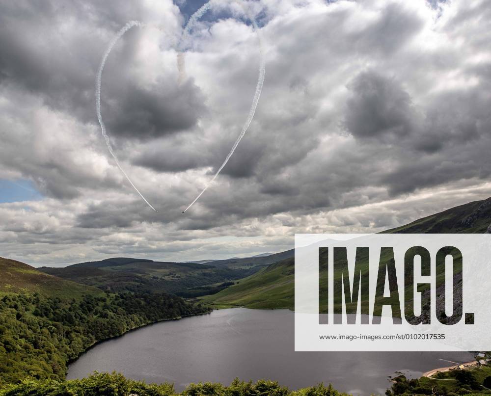 Red Bull Matadors Aerobatic Display Over The East Coast of Ireland 2 7 2020 Pictured today at Lough Tay, the Red Bull Matadors piloted by Paul Bonhomme & Steve Jones, took to the skies to perform a thrilling aerobatic display along the east coast of Ireland GivesYouWings The Red Bull Matadors 2 7 2020