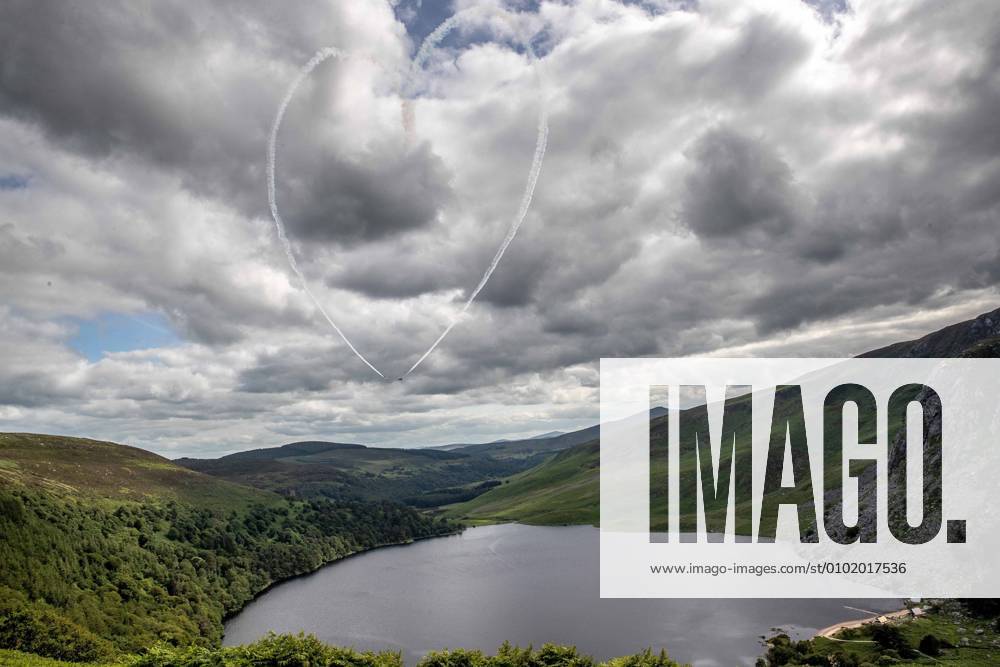 Red Bull Matadors Aerobatic Display Over The East Coast of Ireland 2 7 2020 Pictured today at Lough Tay, the Red Bull Matadors piloted by Paul Bonhomme & Steve Jones, took to the skies to perform a thrilling aerobatic display along the east coast of Ireland GivesYouWings The Red Bull Matadors 2 7 2020