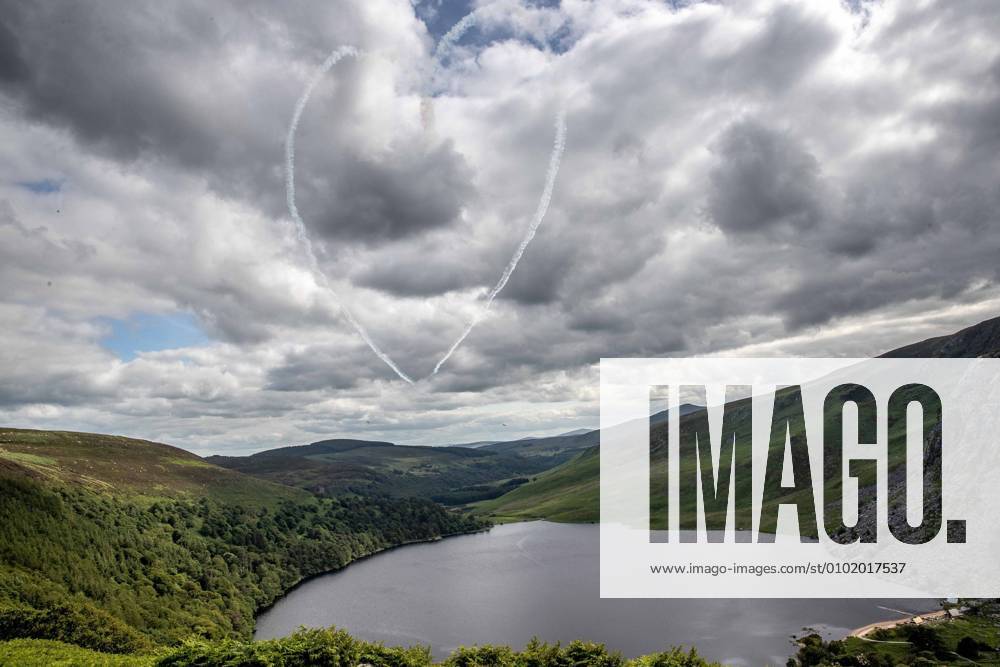 Red Bull Matadors Aerobatic Display Over The East Coast of Ireland 2 7 2020 Pictured today at Lough Tay, the Red Bull Matadors piloted by Paul Bonhomme & Steve Jones, took to the skies to perform a thrilling aerobatic display along the east coast of Ireland GivesYouWings The Red Bull Matadors 2 7 2020