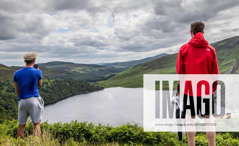 Red Bull Matadors Aerobatic Display Over The East Coast of Ireland 2 7 2020 Pictured today at Lough Tay, the Red Bull Matadors piloted by Paul Bonhomme & Steve Jones, took to the skies to perform a thrilling aerobatic display along the east coast of Ireland GivesYouWings The Red Bull Matadors 2 7 2020