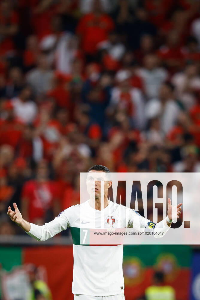 Morocco vs portugal DOHA, CA - 10.12.2022: MOROCCO VS PORTUGAL - CRISTIANO RONALDO of Portugal during the match between Morocco and Portugal, valid for the quarterfinals of the World Cup, held at the Al Thumama Stadium in Doha, Qatar. (Photo: Rodolfo Buhrer La Imagem Fotoarena) x2308633x RodolfoxBuhrer