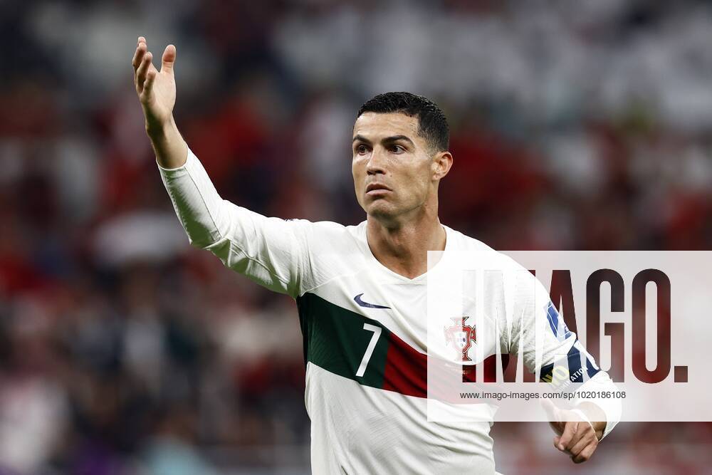 DOHA Cristiano Ronaldo of Portugal during the FIFA World Cup Qatar 2022 quarterfinal match between Morocco and Portugal at Al Thumama Stadium on December 10, 2022 in Doha, Qatar ANP KOEN VAN WEEL netherlands out belgium out Doha IVx 459212189 originalFilename: 0196378540st