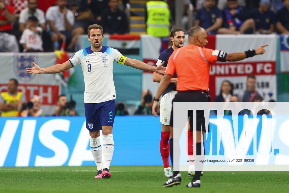 Mandatory Credit: Photo by Kieran McManus Shutterstock (13655770bi) Harry Kane of England reacts after being brought down, looking for the penalty from Referee Wilton Pereira Sampaio England v France, FIFA World Cup, WM, Weltmeisterschaft, Fussball 2022, Quarter Final, Football, Al Bayt Stadium, Al Khor, Qatar - 10 Dec 2022 Editorial Use Only England v France, FIFA World Cup 2022, Quarter Final, Football, Al Bayt Stadium, Al Khor, Qatar - 10 Dec 2022 Editorial Use Only