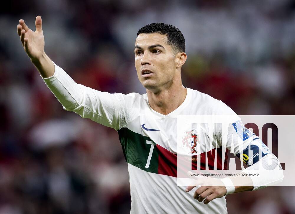 DOHA Cristiano Ronaldo of Portugal during the FIFA World Cup Qatar 2022 quarterfinal match between Morocco and Portugal at Al Thumama Stadium on December 10, 2022 in Doha, Qatar ANP KOEN VAN WEEL FIFA World Cup Qatar 2022 2022 ANPxSportx IVx 459215970 originalFilename: 459215970