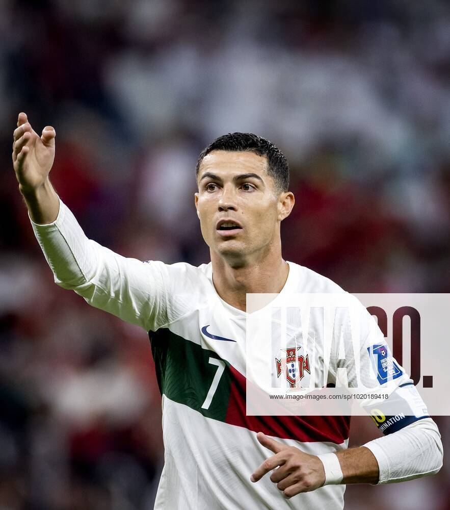 DOHA Cristiano Ronaldo of Portugal during the FIFA World Cup Qatar 2022 quarterfinal match between Morocco and Portugal at Al Thumama Stadium on December 10, 2022 in Doha, Qatar ANP KOEN VAN WEEL FIFA World Cup Qatar 2022 2022 ANPxSportx IVx 459215974 originalFilename: 459215974