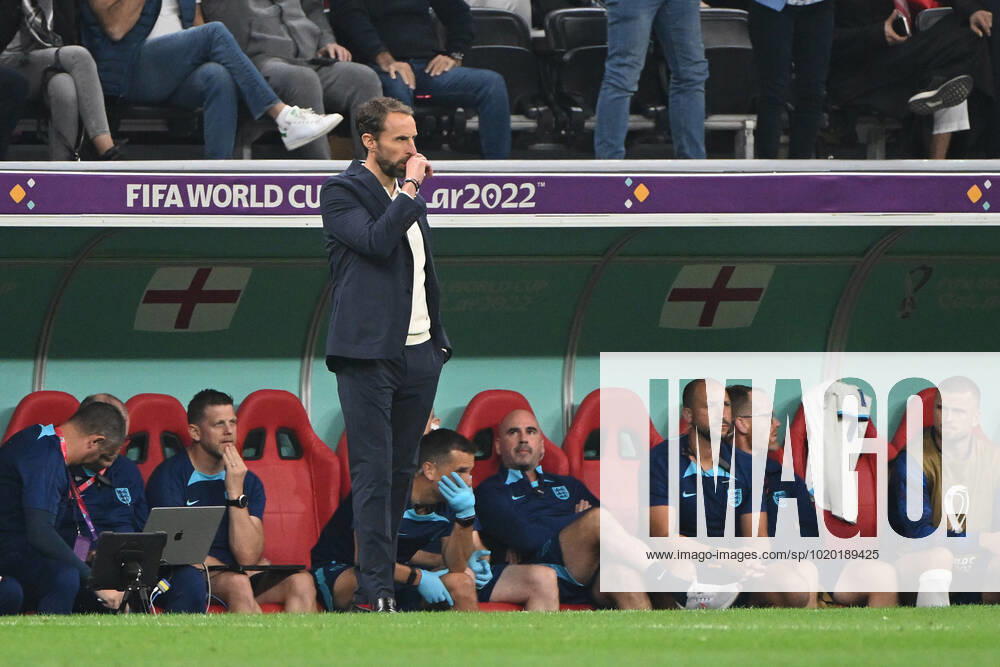 Football, men, 2022 23 season, Qatar World Cup, quarterfinals, England France at Al Bayt Stadium in Al Khor, Gareth Southgate England, coach head coach , 10 12 2022,