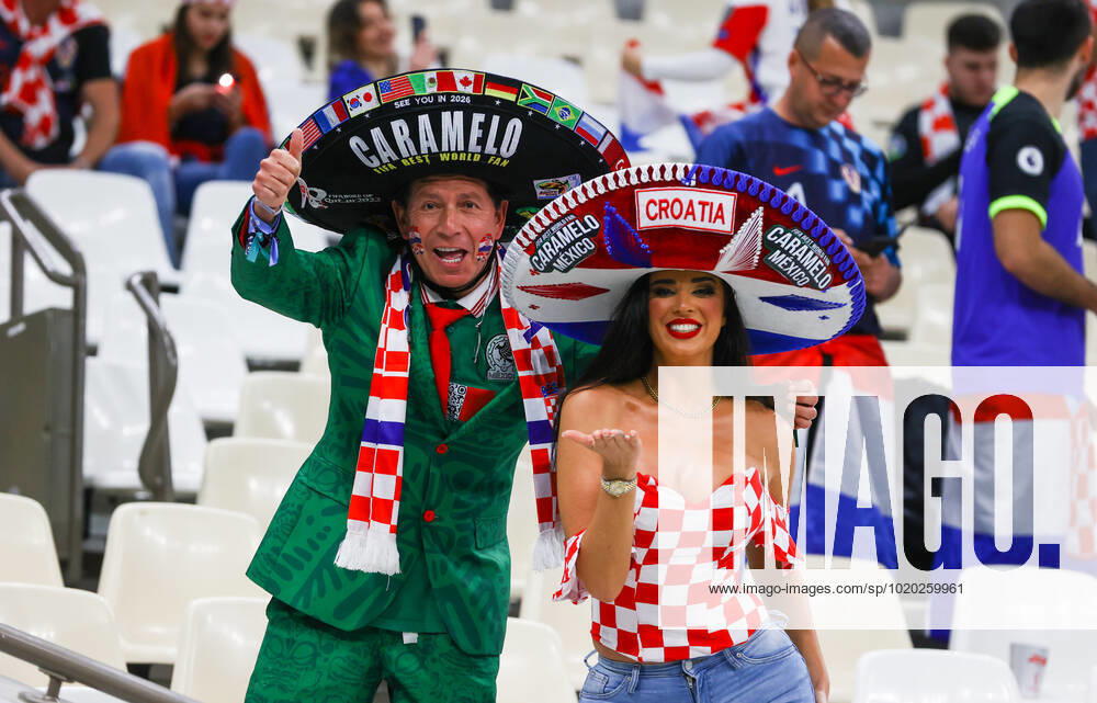 Mandatory Credit: Photo by Kieran McManus Shutterstock (13661829e) Croatian Super fan Ivana Knoll makes her usual appearance in the stands along with fellow super fan Caramelo from Mexico Argentina v Croatia, FIFA World Cup, WM, Weltmeisterschaft, Fussball 2022, Semi Final, Football, Lusail Stadium, Al Daayen, Qatar - 13 Dec 2022 Editorial Use Only Argentina v Croatia, FIFA World Cup 2022, Semi Final, Football, Lusail Stadium, Al Daayen, Qatar - 13 Dec 2022 Editorial Use Only
