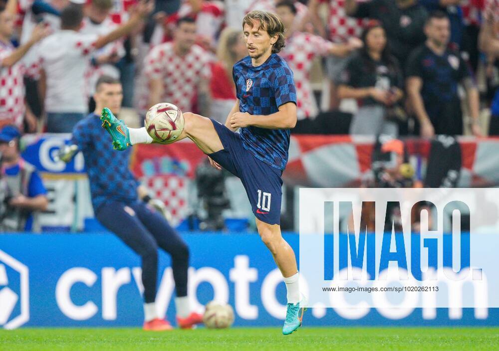 Mandatory Credit: Photo by Dave Shopland Shutterstock (13661835o) Luka Modric of Croatia warming up before kick off Argentina v Croatia, FIFA World Cup, WM, Weltmeisterschaft, Fussball 2022, Semi Final, Football, Lusail Stadium, Al Daayen, Qatar - 13 Dec 2022 Editorial Use Only Argentina v Croatia, FIFA World Cup 2022, Semi Final, Football, Lusail Stadium, Al Daayen, Qatar - 13 Dec 2022 Editorial Use Only