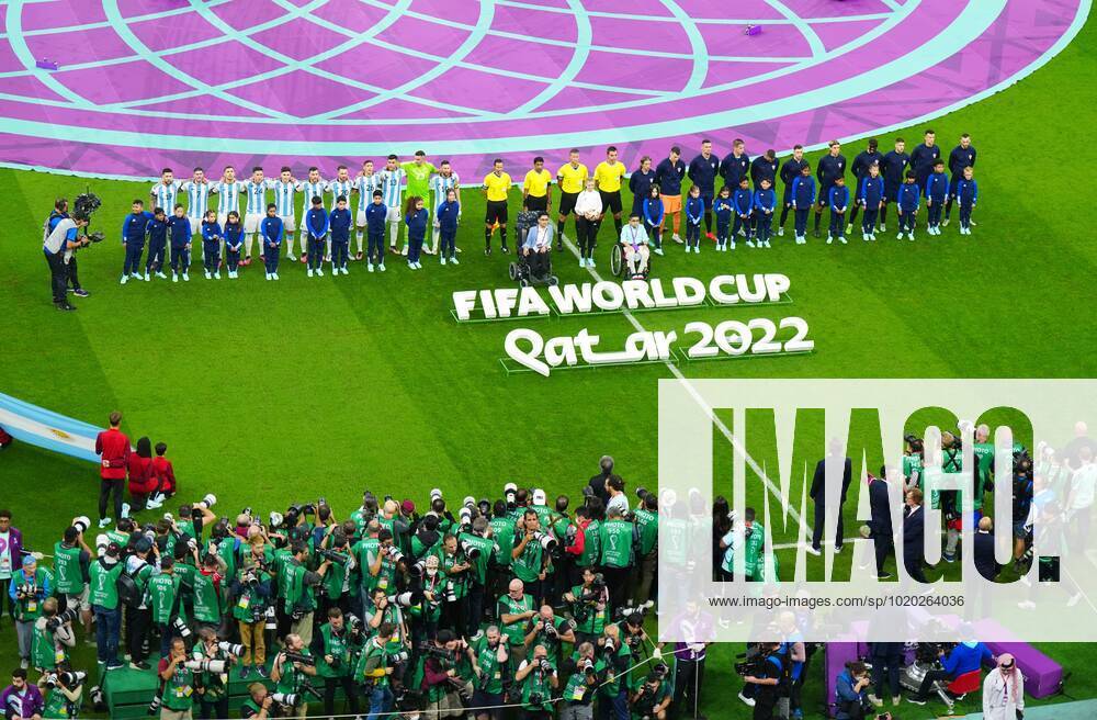 Mandatory Credit: Photo by Javier Garcia Shutterstock (13661834z) Argentina and Croatia Line up Argentina v Croatia, FIFA World Cup, WM, Weltmeisterschaft, Fussball 2022, Semi Final, Football, Lusail Stadium, Al Daayen, Qatar - 13 Dec 2022 Editorial Use Only Argentina v Croatia, FIFA World Cup 2022, Semi Final, Football, Lusail Stadium, Al Daayen, Qatar - 13 Dec 2022 Editorial Use Only