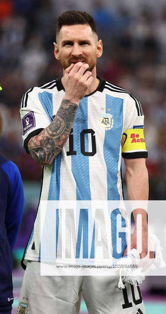 Doha, Qatar, 13th December 2022. Lionel Messi of Argentina during the FIFA World Cup, WM, Weltmeisterschaft, Fussball 2022 match at Lusail Stadium, Doha. Picture credit should read: David Klein Sportimage . SPI-2097-0021