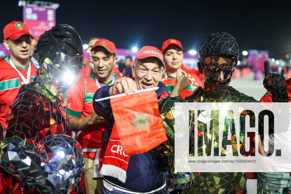 QATAR, AL KHOR - DECEMBER 14, 2022: Morocco s supporters cheer before their 2022 FIFA World Cup, WM, Weltmeisterschaft, Fussball semi-final football match against France at Al-Bayt Stadium. Sergei Bobylev TASS 56418165
