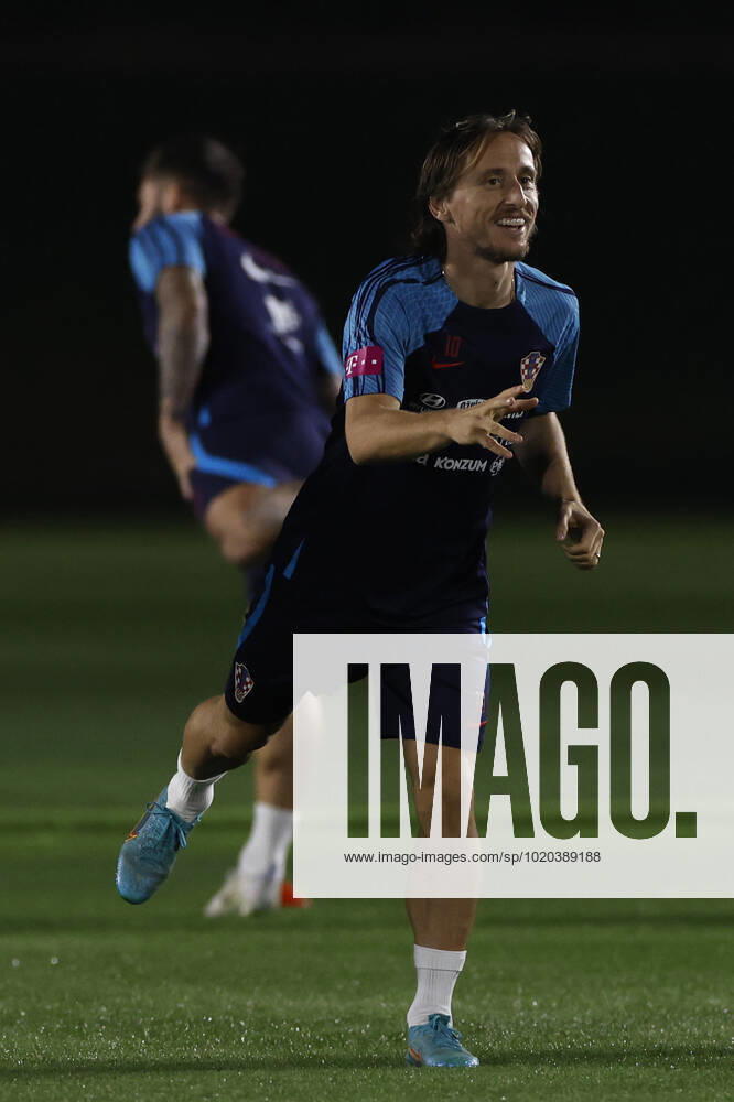 Croatia s player Luca Modric participates in his national team, Nationalteam s training session in Doha, Qatar, 15 December 2022. Croatia is to face Morocco in a FIFA World Cup, WM, Weltmeisterschaft, Fussball Qatar 2022 match for the third and fourth place on 17 December. Croatia s training session !ACHTUNG: NUR REDAKTIONELLE NUTZUNG!