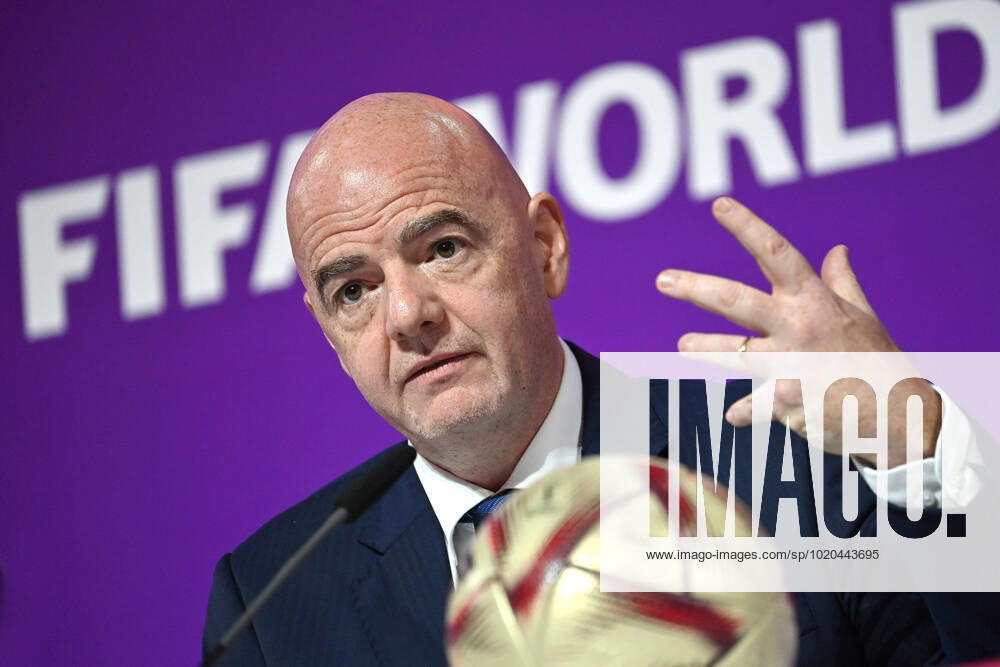 FIFA President Gianni INFANTINO, gesture, single image,cropped single image,portrait,portrait FIFA Press Conference on 16 22 2022 Closing Press Conference Football World Cup 20122 in Qatar from 20 11 18 12 2022